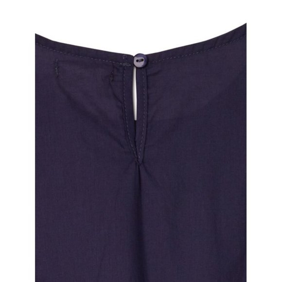 New Girl's Size Large 10 School Dress outfit Navy Dark Blue lace 100% cotton New - Picture 9 of 9